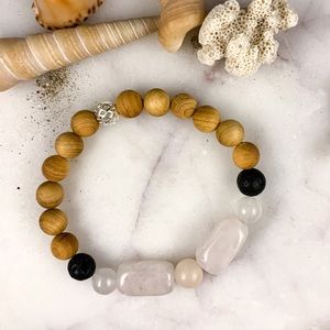 Rose Quartz Essential Oil Diffuser Bracelet